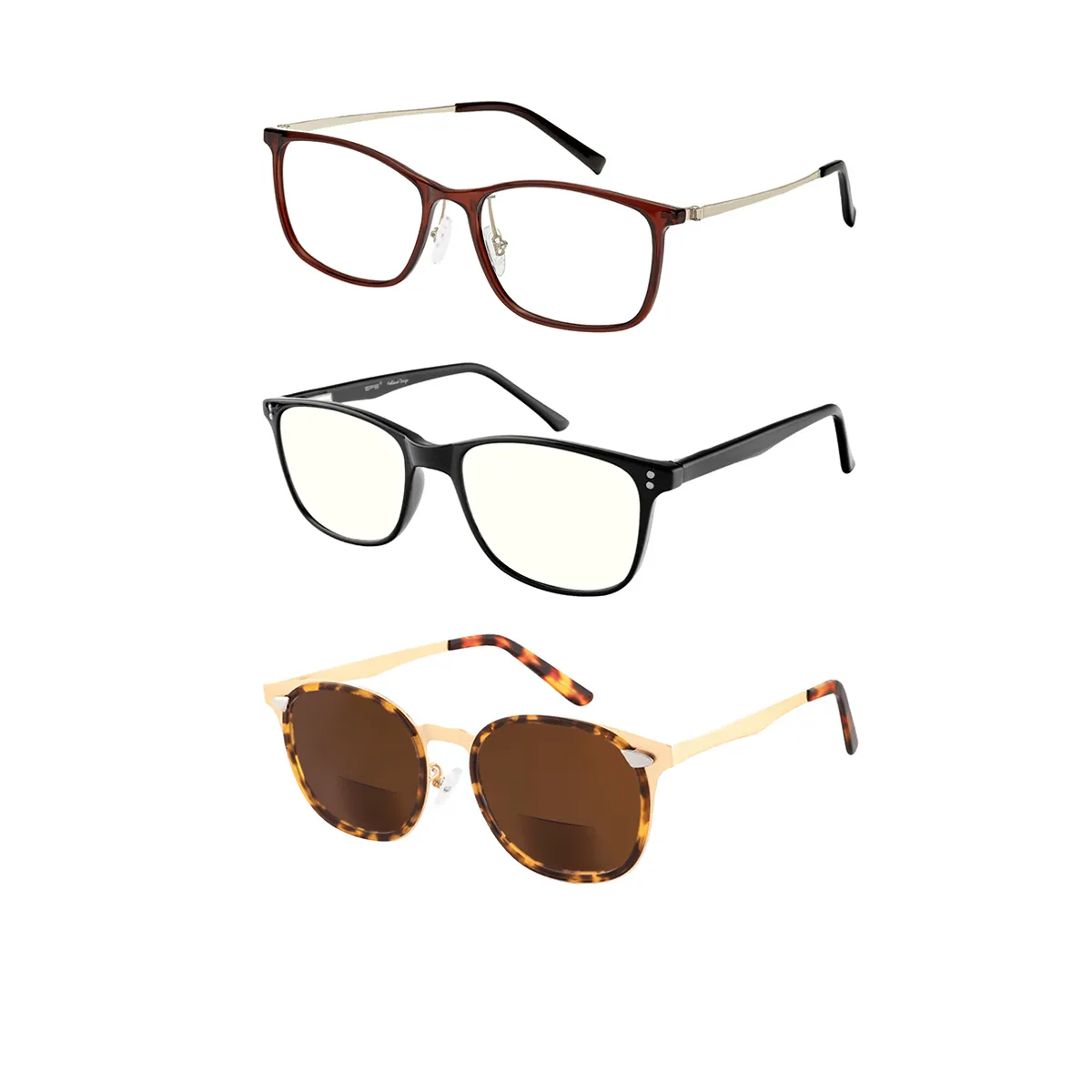 Fashion Rectangle Multicolor  Reading Glasses for Women & Men